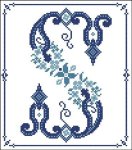 Decorative Blue Alphabet S (image for) Decorative Blue Alphabet S